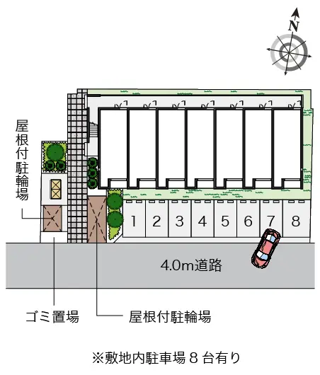 ★手数料０円★八尾市植松町　月極駐車場（LP）